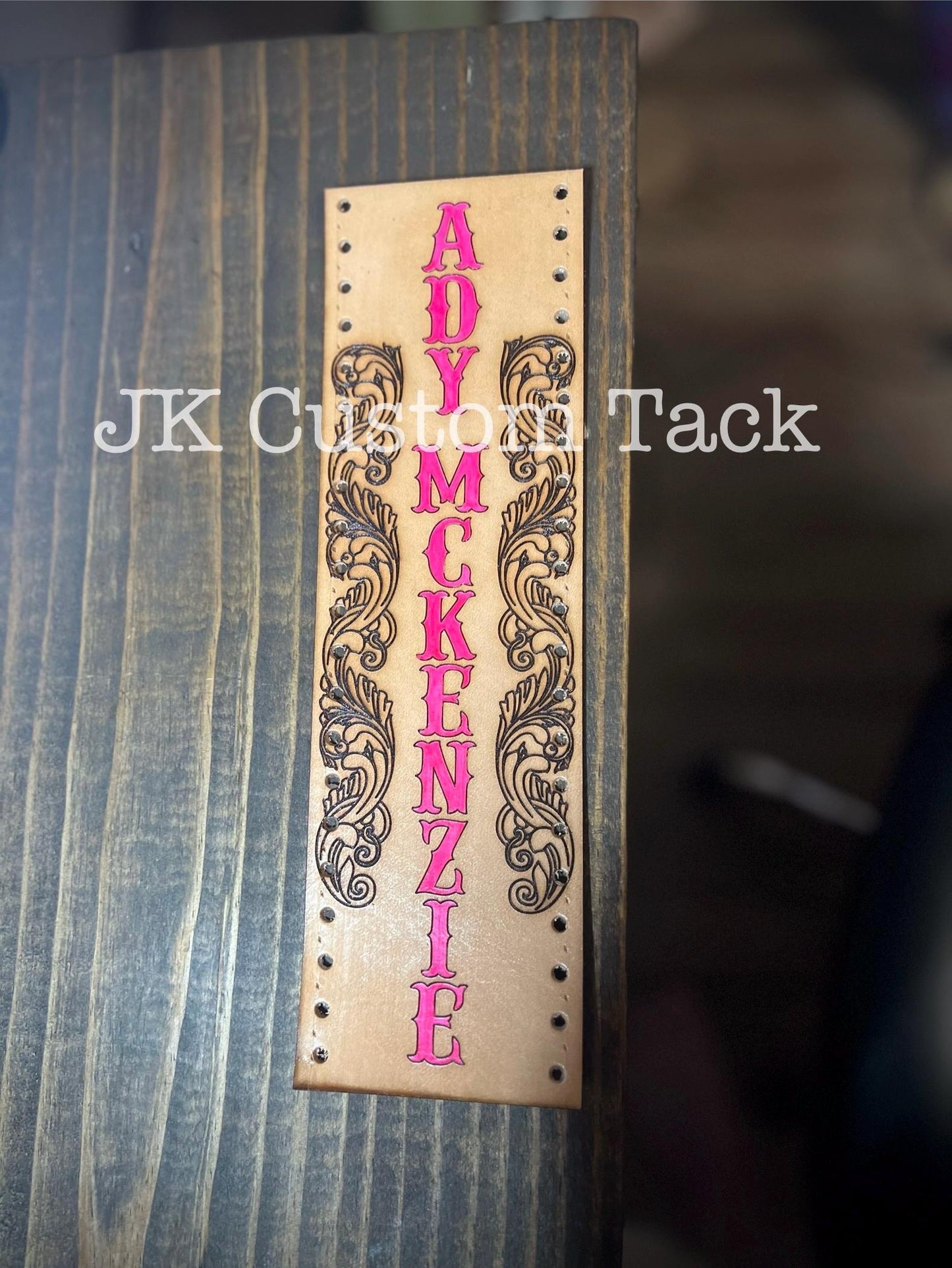 Customizable Leather Show Stick Wrap!