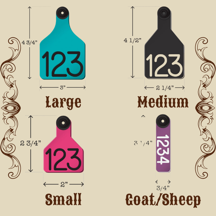 Custom Engraved Livestock Ear Tags Cattle/Sheep/Goat/Pigs
