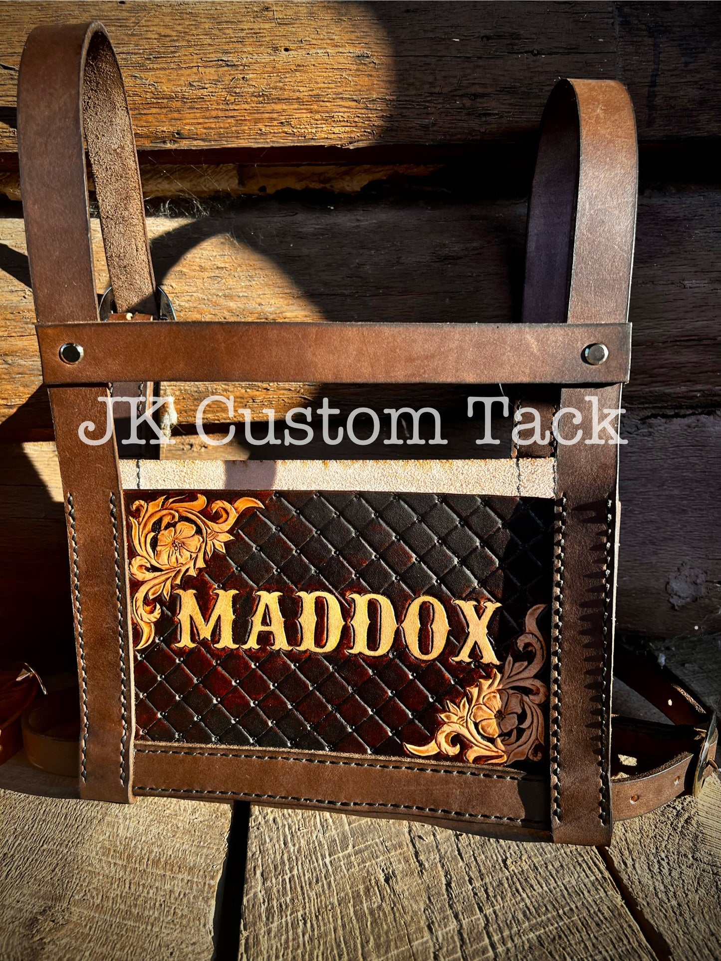 Custom Handcrafted Leather Livestock Show Harness Exhibitor Number Harness