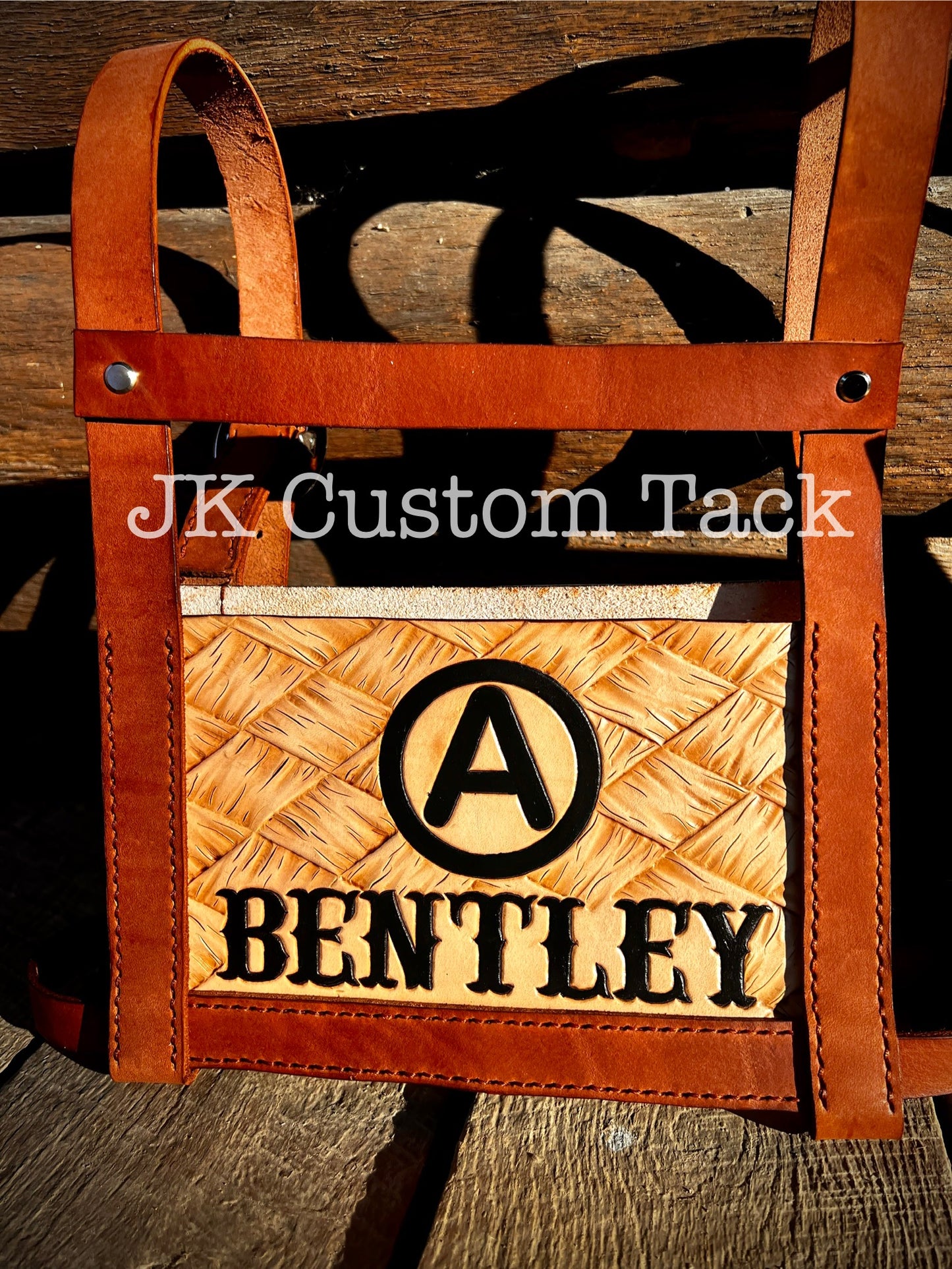 Custom Handcrafted Leather Livestock Show Harness Exhibitor Number Harness