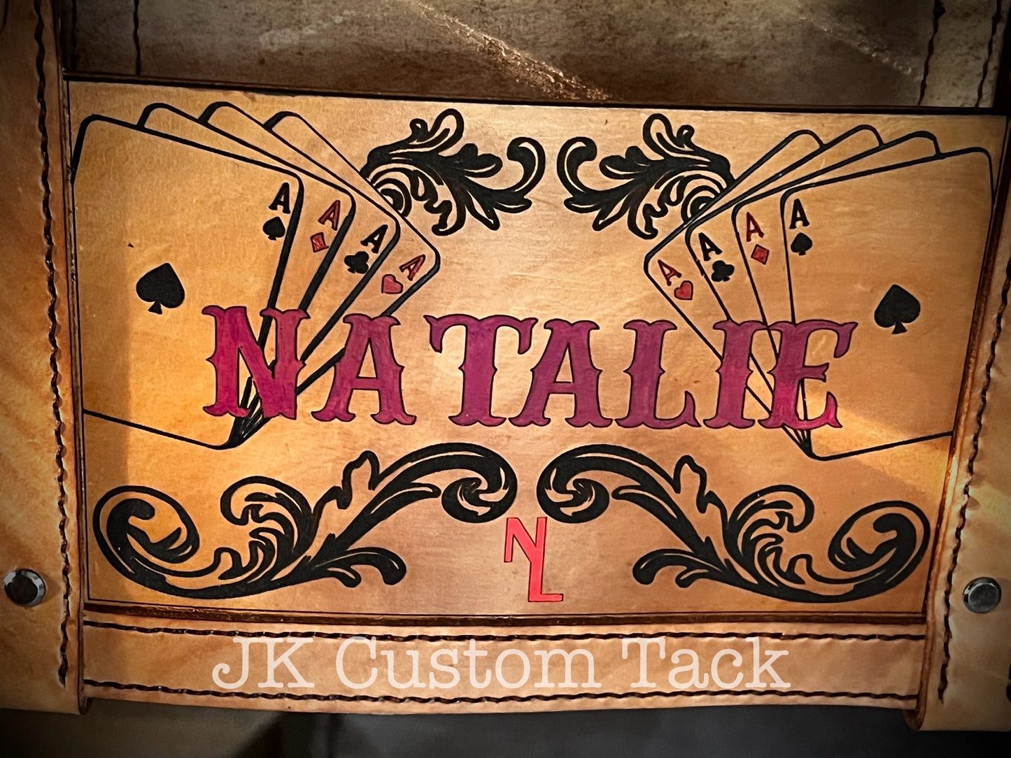 Custom Handcrafted Leather Livestock Show Harness Exhibitor Number Harness