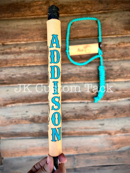 Customizable Leather Show Stick Wrap!