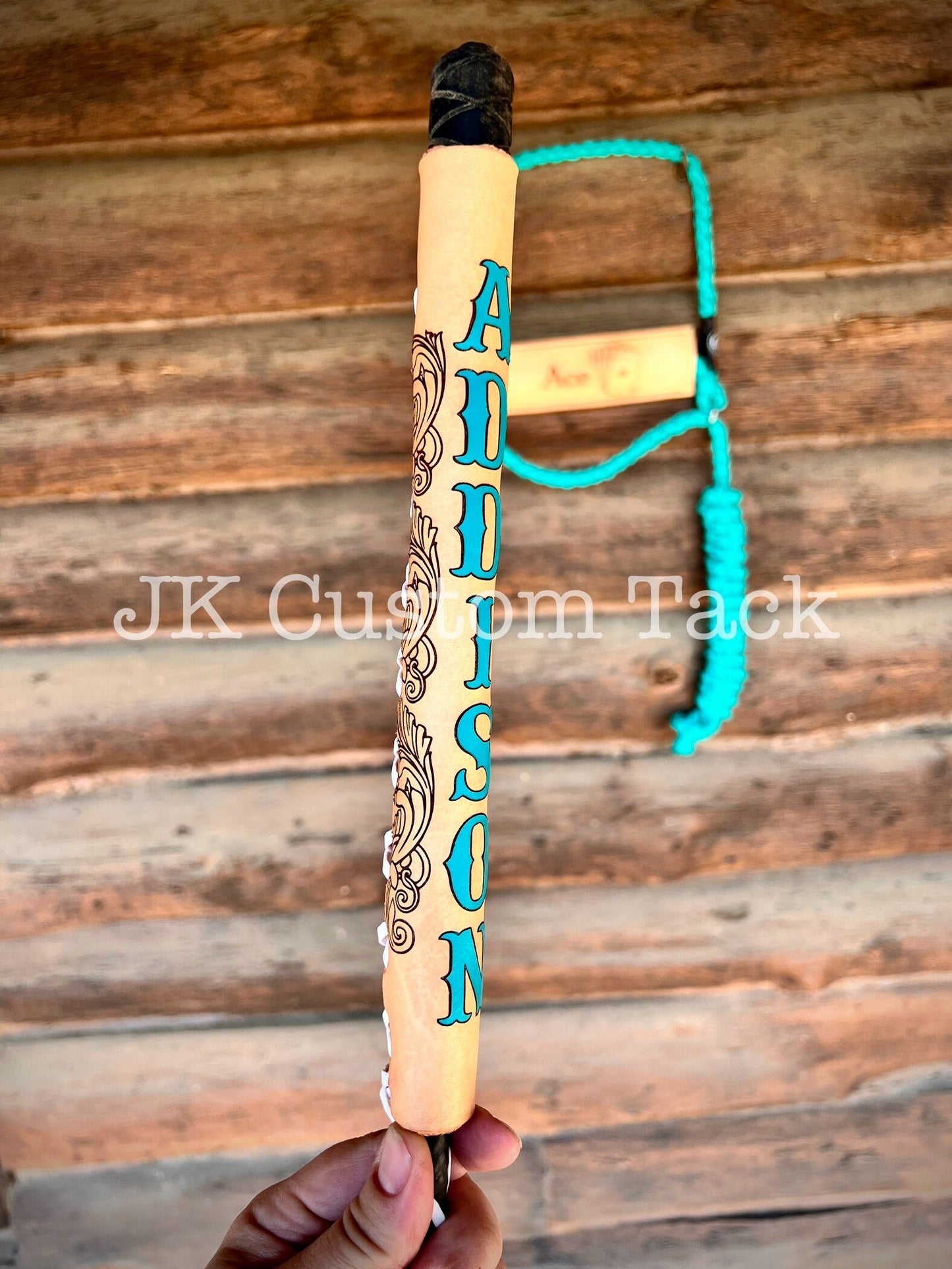 Customizable Leather Show Stick Wrap!