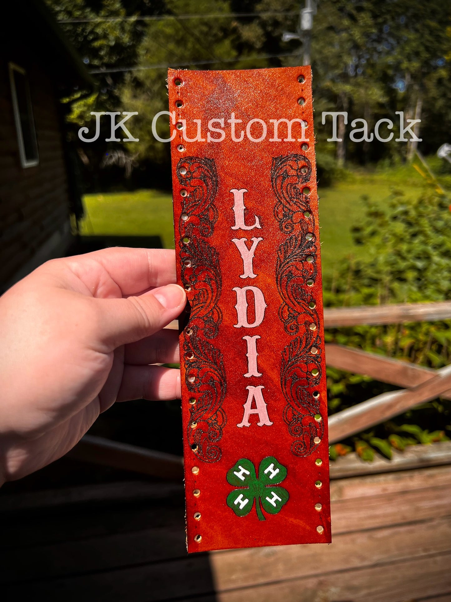 Customizable Leather Show Stick Wrap!